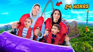 24 HORAS EN MONTAÑAS RUSAS EXTREMAS 🎢 😱 Juan de Dios Pantoja [upl. by Dragelin]