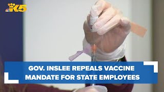 Gov Inslee repeals vaccine mandate for state employees [upl. by Atirhs679]