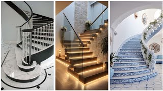 Top 45  Modern Staircase Design Ideas 2024  Latest Stairs Tiles amp Railings Ideas home homedecor [upl. by Lauer]