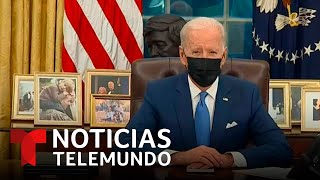 EN VIVO Biden firma tres órdenes ejecutivas sobre inmigración  Noticias Telemundo [upl. by Murphy372]