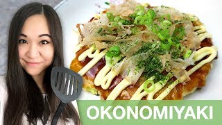 REZEPT Okonomiyaki  Japanischer Pfannkuchen mit Bonito Flocken [upl. by Einahpets120]