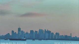 New York Harbor Webcam TimeLapse  8232011 [upl. by Hnahk]