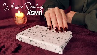 ASMR 🕯️ Whisper Reading by Candlelight 🕯️ Paper Crinkles Book Tapping [upl. by Lehcar]