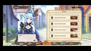 Konosuba Fantastic Days Character Voices Aqua Sora Amamiya Part 4 Rezero [upl. by Laban]