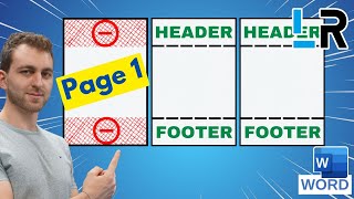 REMOVE headerfooter from 1ST page in Word ✅ 1 MINUTE [upl. by Akeemat]