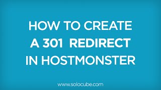 How to Create a 301 Redirect in Hostmonster [upl. by Rawde2]