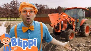 Blippi Rides Tractors for Kids  Educational Videos for Toddlers with Nursery Rhymes [upl. by Narayan]