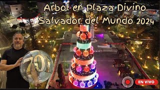 Así será la iluminación de hoy del Arbol Navideño 2024 San Martin elsalvador Plaza Salvador del 🌍 [upl. by Atteuqihc]