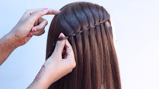 very easy amp quick waterfall hairstyle for open hair [upl. by Chapa]