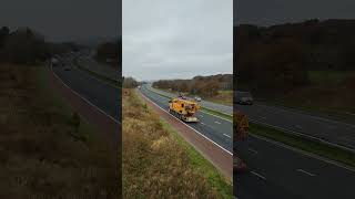 Ainscough crane heads north on M6 motorway at Badger Bridge [upl. by Cary179]