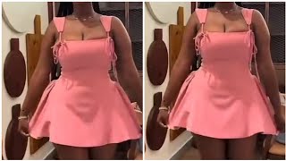 How to cut and sew a short dress with side flay and straps [upl. by Ived39]