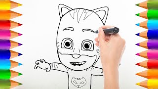 Cómo dibujar a Catboy de PJ Masks  Dibujos para niños [upl. by Aitercul]