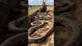 Digging Up Giants Snake in the Trench 🐍🚜 NatureWonder [upl. by Hube]