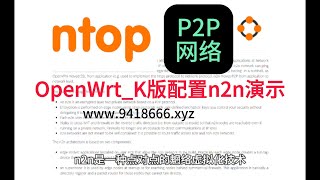 OpenWrt K版配置n2n演示 [upl. by Laet199]