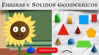 Vamos AprenderFiguras e Sólidos Geométricos Aula Matemática de 1º Ciclo Português de Portugal [upl. by Ecyak43]