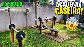 COMO CONSTRUIR UMA ACADEMIA EM CASA GASTANDO POUCO [upl. by Trainer]