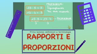 Rapporti e proporzioni  Lezione 1 [upl. by Bashee]