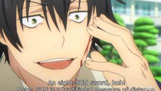 Busou Shoujo Machiavellianism Nomura Vs Rin ep 1 [upl. by Pontone]