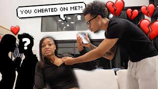 I CHEATED ON YOU PRANK ON BOYFRIEND HE BROKE UP WITH ME💔 [upl. by Elleb]