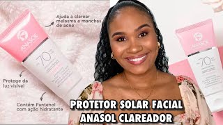 RESENHA DO PROTETOR SOLAR FACIAL ANASOL CLAREADOR É bom mesmo [upl. by Acillegna]