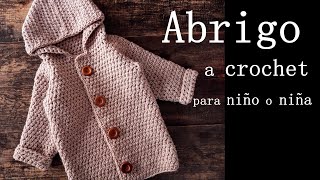 AbrigoSaquito fácil a crochet para niño o niña ¡Paso a paso [upl. by Olgnaed]