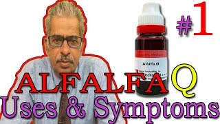 Alfalfa Q in Hindi Part 1  Uses amp Symptoms in Homeopathy by Dr P S Tiwari [upl. by Nared]