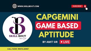 Capgemini  Game Based Aptitude  Live Class  by Amit Sir  SkillBout [upl. by Nomihs]