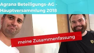 AGRANA Beteiligungs AG Hauptversammlung 2018  meine Zusammenfassung [upl. by Jael]