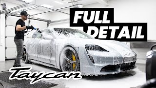 Porsche Taycan Turbo Wash Polish amp Ceramic Coating  ASMR [upl. by Smart]