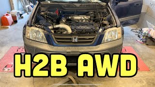 TURBO H2B AWD H22 CRV amp BADASS Integra DYNO Night [upl. by Eintroc]