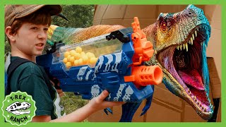 Dinosaur Box Fort Challenge amp Escape  TRex Ranch Dinosaur Videos for Kids [upl. by Feodor]