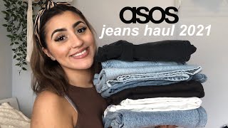 ASOS JEANS TRY ON HAUL FEBRUARY 2021 [upl. by Addia]