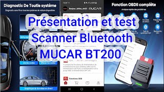 Présentation et test du Scanner Bluetooth MUCAR BT200 [upl. by Enidlarej]