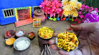 Tiny Masala Maggie Recipe Miniature Maggi Cooking Mini Maggi How to prepare Masala Maggi Noodles [upl. by Hsirahc491]