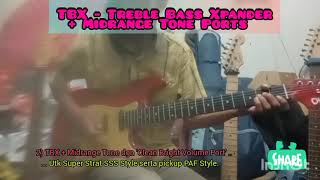 Fender TBX Treble Bass Xpander  Midrange Tone Controls on HS amp SSS Strat Style [upl. by Otes969]