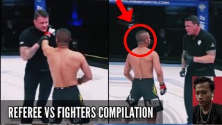 ဒိုင်တွေရဲ့စကေးကိုတစ်ချက်ရှိုး😲REFEREES VS FIGHTERS  MMACOMPILATION  REFEREE CHOKES FIGHT😡 [upl. by Fitting]