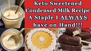 Keto Sweetened Condensed Milk Recipe  Simple amp Versatile [upl. by Belmonte]