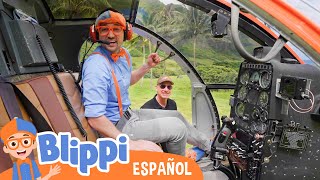 Blippi vuela en helicoptero en Hawái  Blippi Español  Videos educativos para niños  Aprende [upl. by Gardener]