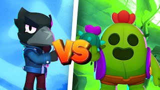 Whos the Better LEGENDARY Crow VS SPIKE  Brawl Stars Kill Race [upl. by Baniez34]