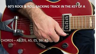 60S ROCK amp ROLL BACKING TRACK IN THE KEY OF A [upl. by Nevsa629]