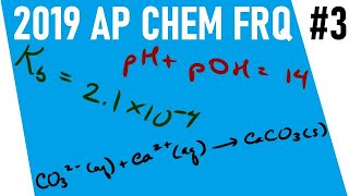 2019 AP Chemistry Free Response 3 Solutions [upl. by Felder882]