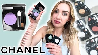 NEW 🔥 CHANEL OMBRE ESSENTIELLE LONGWEAR EYESHADOWS… Necessary 4 SHADES Swatches amp Review [upl. by Vinaya]