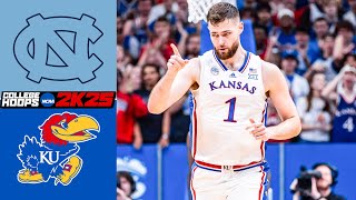 North Carolina vs Kansas  College Hoops 2K25 Simulation [upl. by Zicarelli]