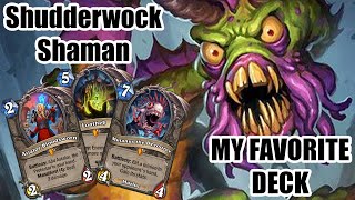 This deck might be the BEST WILD DECK  Shudderwock Shaman  TITANS  Wild Hearthstone [upl. by Odnavres]