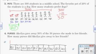 61 A Finding Percents with Percent Diagrams 7th Grade Math [upl. by Aerbas]