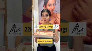 Pure 22k Gold Hoop earrings from Mia by Tanishq 💘 youtubeshorts shortsfeed [upl. by Anin]