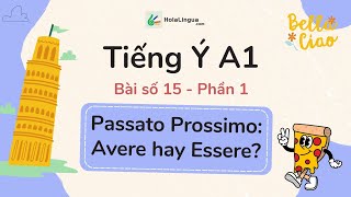 Passato Prossimo  Phân biệt cách dùng Trợ động từ Avere amp Essere  Tiếng Ý A1  Bài 15  Phần 1 [upl. by Milks]