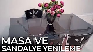 MUTFAK MASASI VE SANDALYELERİNİ YENİLEDİM 🥰 [upl. by Rowley]