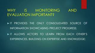 Why Is Monitoring and Evaluation Important [upl. by Nohshan161]