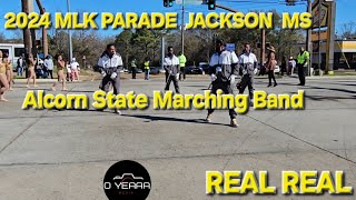 Real Real 🎶 🔥 Alcorn State quotSounds of Dynomitequot Marching Band  2024 MLK Parade Jackson MS [upl. by Holtorf743]